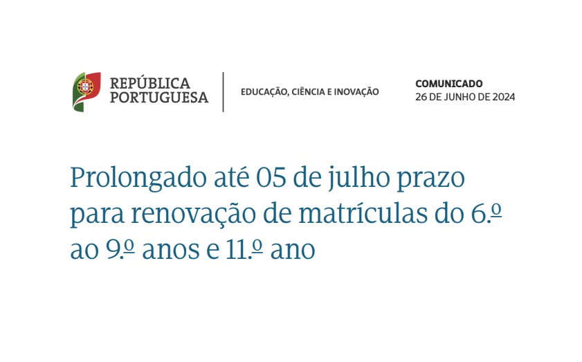 prazo matricula
