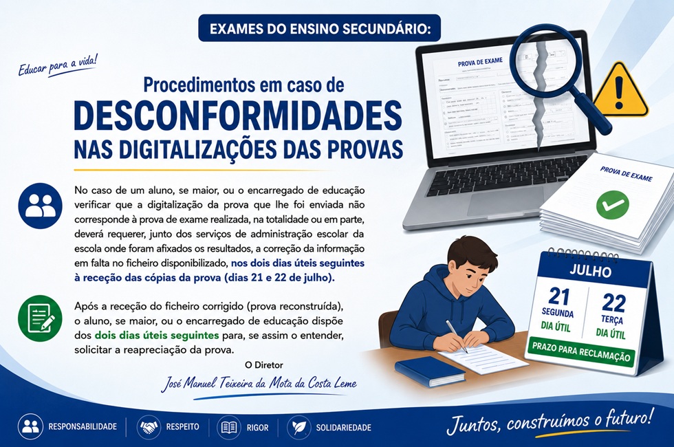 Desconformidades da Prova